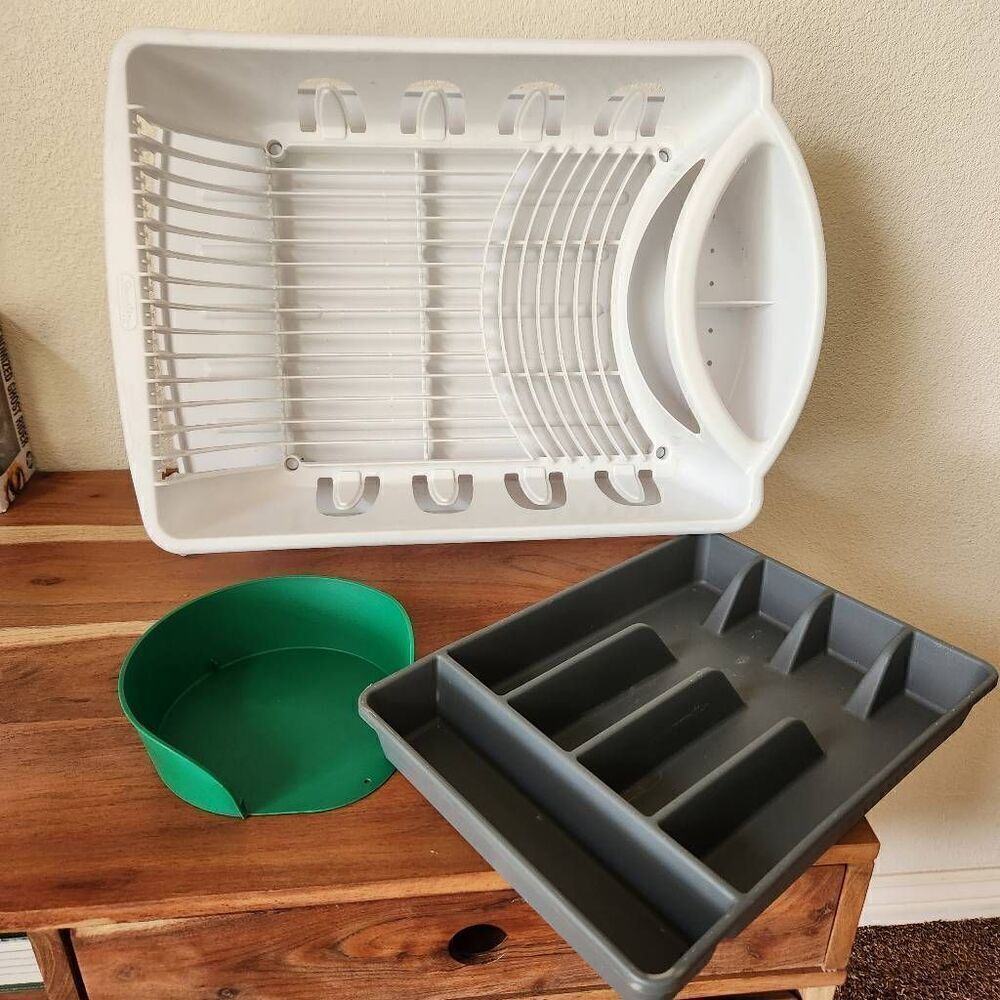 Sterilite dish rack ikea dog food scoop kitchen bundle utensils cutlery drawer o